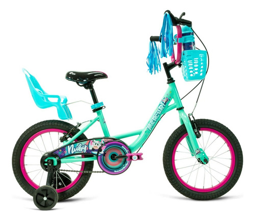 Bicicleta Mercurio Nuby Porta Muñeca Rodada 16 Color Azul