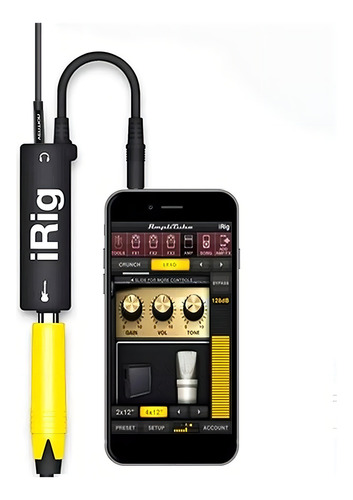 Adaptador de interface de áudio para guitarra iOS Irig Ik Multimedia