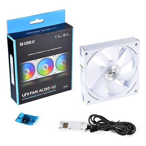 Ventilador Lian Li Uni Al120 Rgb 120 Mm Blanco Pack 1