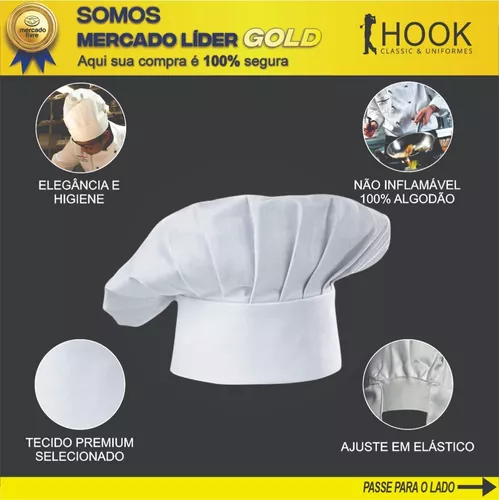 Chapeu Mestre Cuca Toque Blanch Gastronomia Chef Cozinheiro