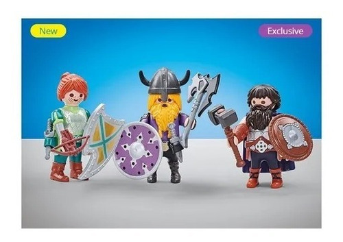 Playmobil 6588 3 Dwarf Fighters Luchadores Enanos Nuevo!!