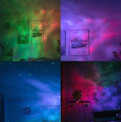 Imagen 10 de 10 de Proyector Sky Project Laser Estrellas Con Nube Nebulosa Led