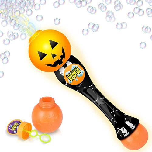 Artcreativity Light Up Pumpkin Bubble Blower Wand - 13.5 Pul