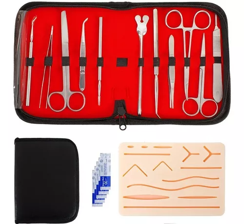 Kit de práctica de sutura (48 unidades), kit de sutura para uso de  entrenamiento de estudiantes, kit completo de herramientas de entrenamiento  de