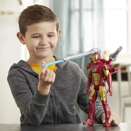 Imagem 3 de 5 de Boneco Homem De Ferro Blast Gear Avengers - Hasbro E7380