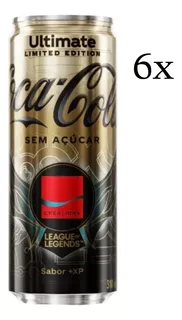6x Coca Cola Ultimate League Of Legends Zero Açúcar 310ml