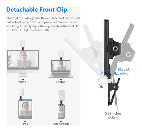 Neewer Luz Led De Video Con Clip Para Teléfono Móvil