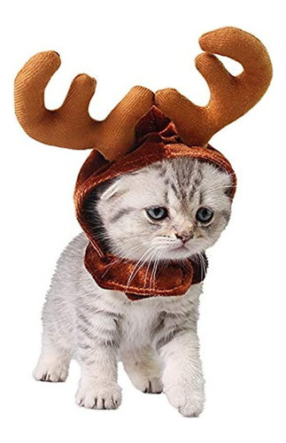 Pedomus Perro Gato Disfraz Navidad Reno Cuernos Sombrero Mas