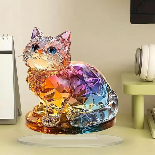 Ornamento Acrílico 2d Cat Plague Collectible Ornament