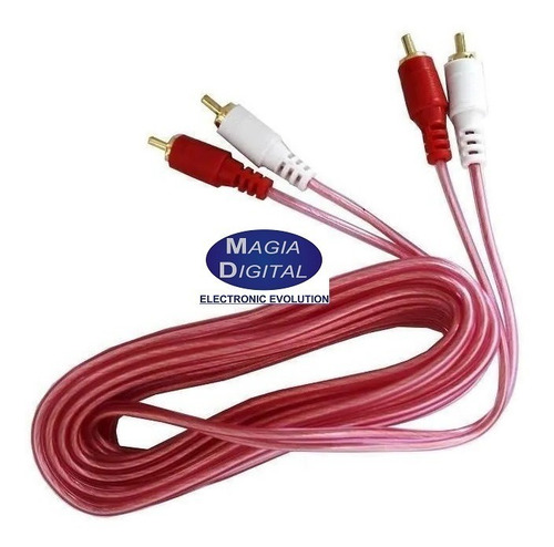 Imagen 2 de 4 de Extension 2 Plugs Rca Por Lado 3.60 Metros Dxr 081-313