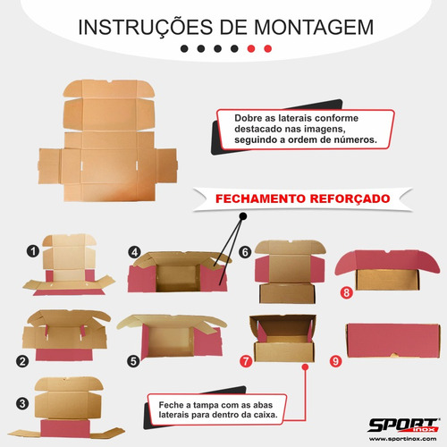 100 Caixas Papelão Sedex Correio Roupas Acessórios 9x18x28,5
