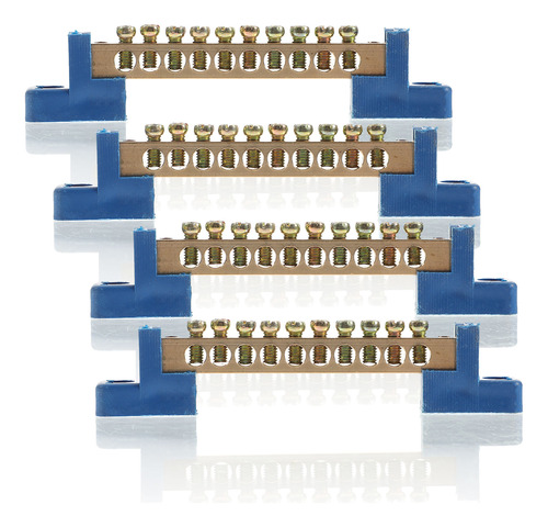 Terminales De Cobre Con Barra Colectora De Cobre, 4 Unidades