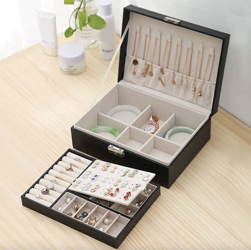 Joyero Alhajero Organizador De Joyas Anillos Aros Accesorio