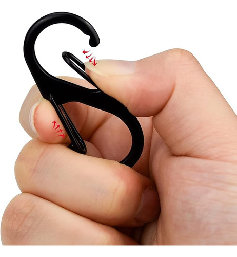 Double Aluminum Carabiner With Keychain And High Strength