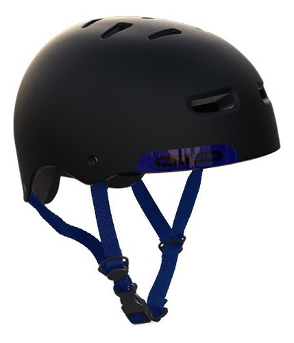 Casco Vertigo Bici Patin Skate Vx Azul Negro Talle S