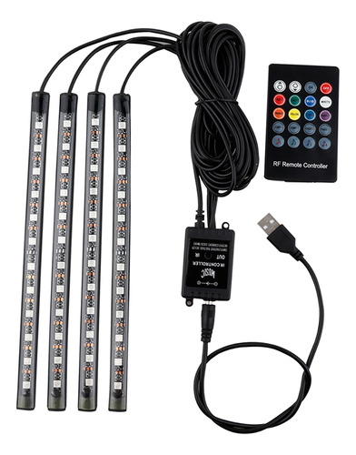 Strip Light, 4 Unidades, Tira De Luz Led, Kit De Sonido De 1