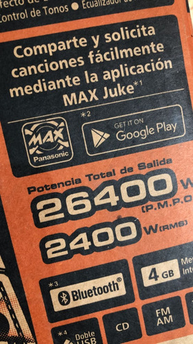 Imagen 2 de 10 de Equipo De Música Panasonic Max5500