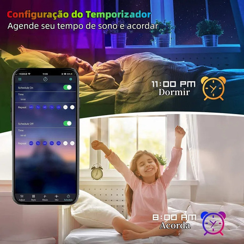 20m Luz Fita Led Bluetooth Rgb Colorida Com Fonte Controle