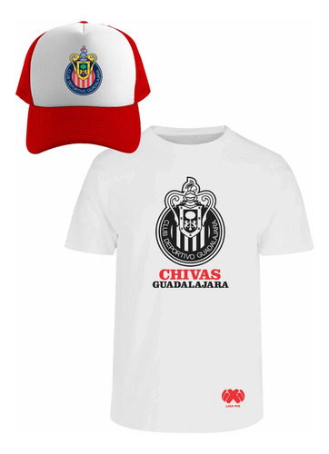 Kit De Playera + Gorra Sublimada Chivas Guadalajara Liga Mx