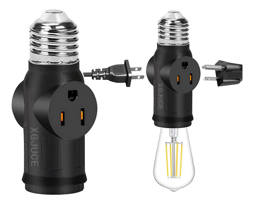 Adaptador De Enchufe De Luz De 3 Clavijas A Enchufe, Luz Ext