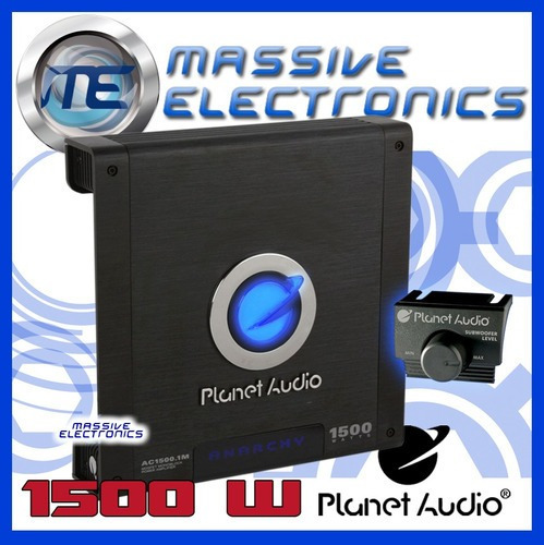 Amplificador para auto/camioneta Planet Audio Anarchy AC1500.1M clase AB con 1 canal