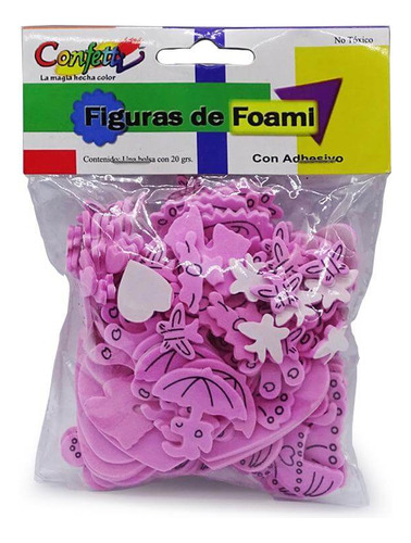 Figura De Foamy C/adh Bebe Niña Confetti