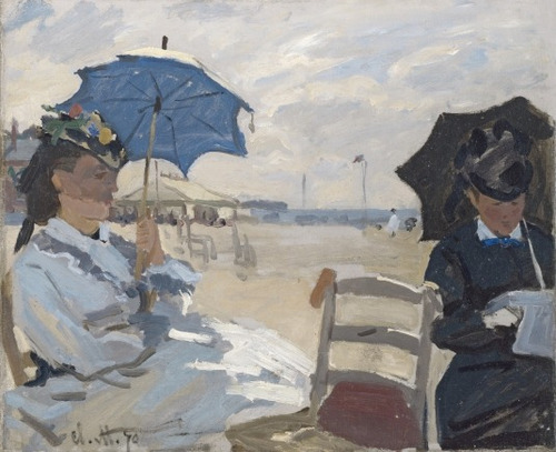 La Playa De Trouville - Claude Monet - Poster 100x75 Cm.