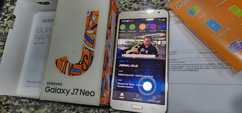 Celular Sansung J7 Neo Com Tv Usado/estado De Novo Raridade! Ouro (Usado)