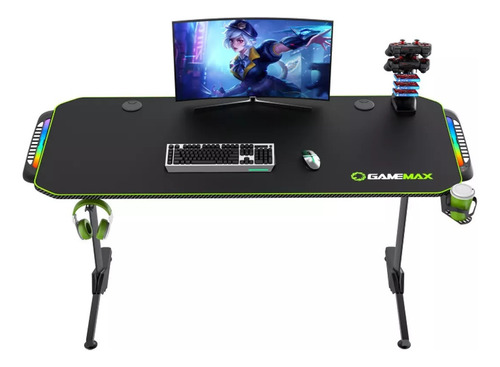 Bc.ec Mesa Gamer Gamemax D140 Carbón Rgb (60 X 159cm)