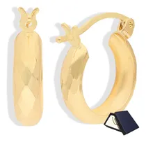 Comprar Aretes Arracadas Oro Sólido 14k Dama 16mm Gruesas Oro Puro Dama Niña Argolla Regalo Novia Joyería Fina Oro 14 Kilates Arracadas Diamantadas Facetadas Oro Puro 14k Aretes Oro 14k Argolla Oro 14k