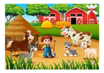 Comprar Papel De Arroz Para Bolo De Aniversário Fazendinha - Mod 4