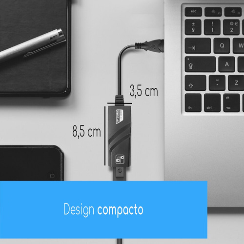 Adaptador Ethernet Usb-c Gigabit 10/100/1000 Pc Notebook Mac