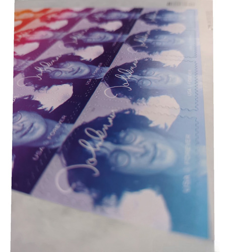 John Lennon Hoja Completa De 16 Estampillas Conmemorativas (Usado)