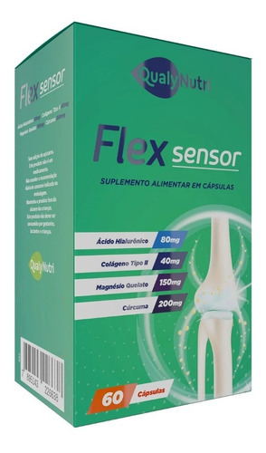 Colágeno Tipo 2 + Hialuronico Flex Sensor 60 Cáps Qualynutri Sabor Without flavor