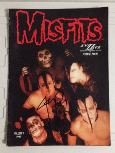 Misfits Photo Book Oficial 1998 Autografado Pelo Jerry Only 