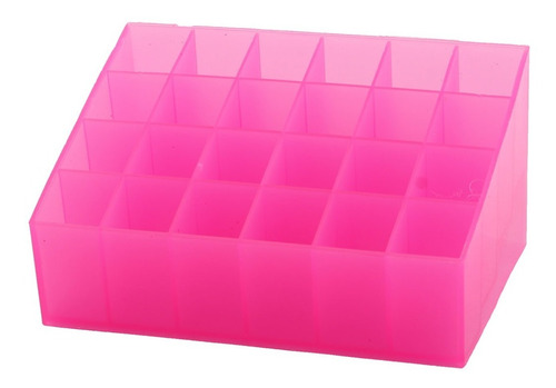 Organizador Porta 24 Batom Acrílico Maquiagem Colorido Kit