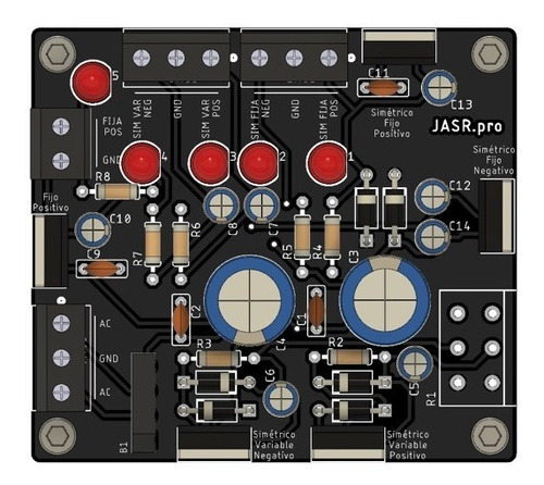 Imagen 5 de 6 de Pcb Fuente De Voltaje Fija/variable/simétrica Kit Componente