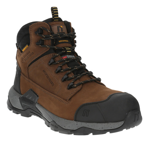 Bota De Seguridad Para Hombre Cuero Nobuck Viper Ct Marrón N