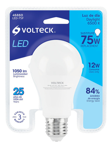 Foco Led T. Bulbo 12 W Luz De Dia Voltech 46860
