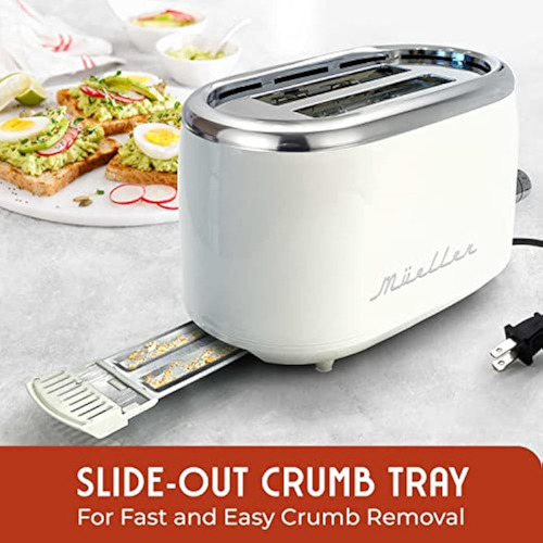 Tostadora Retro Mueller Para 2 Rebanadas Con 7 Unidades Para