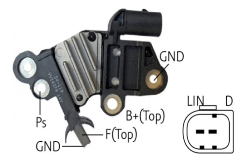 Regulador Voltaje Tipo Bosch Ford Ecosport Mondeo Ranger 2.2