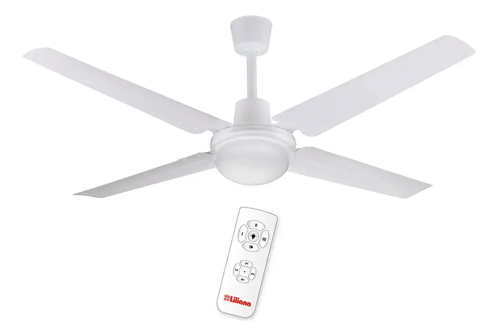 Ventilador De Techo Liliana Palas Metálicas Luz Control Remoto Vthb114r