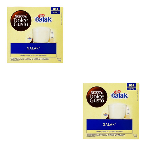 Kit 2 Galak Cápsula De Café Nescafé Dolce Gusto Caixa 180g