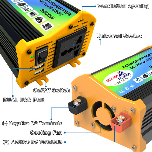 Inversor Power Peaks Power Power Modified Power 3000w Port W
