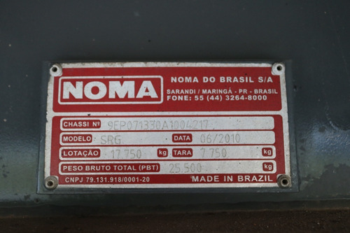 Imagem 8 de 10 de Carreta Graneleira Bobineira Noma 2010 Comp: 12,50 Mts