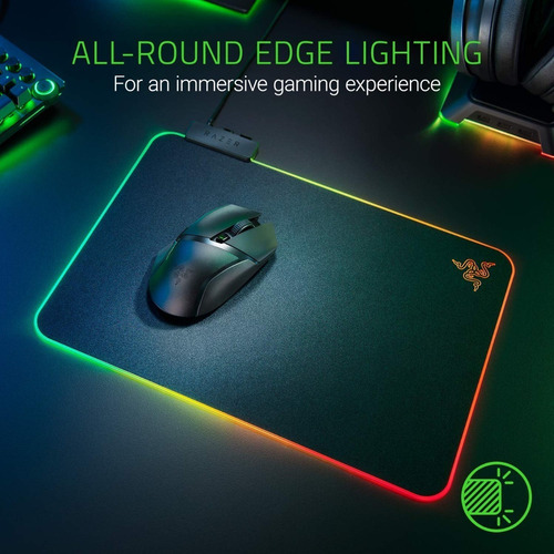 Imagen 5 de 7 de Mousepad Gamer Razer Firefly V2 Iluminación Chroma Rgb 35x25