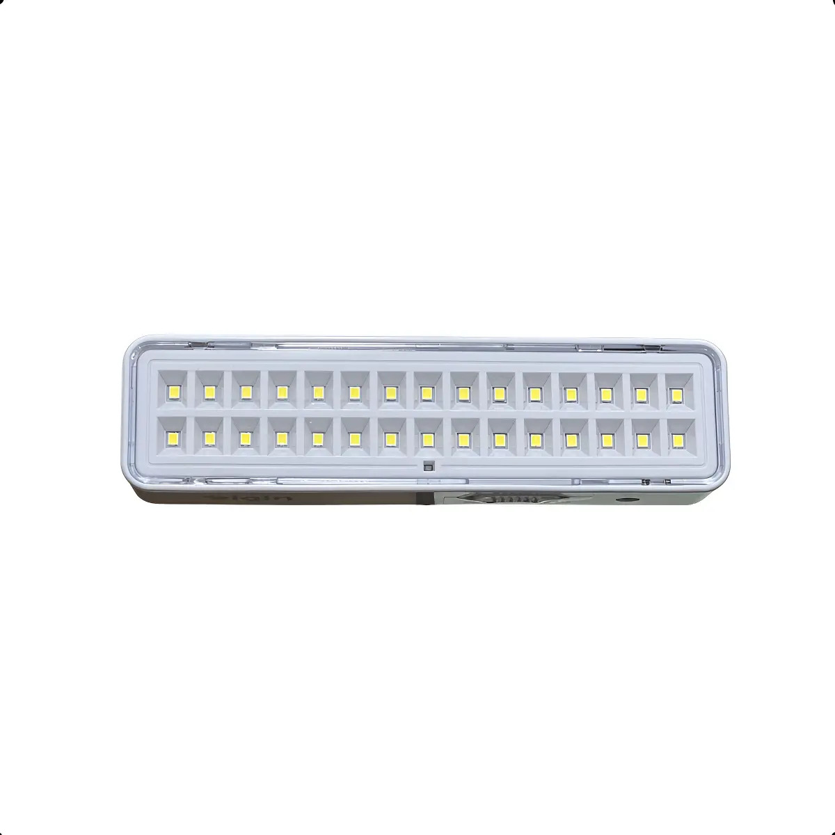 Luminária De Emergência Elgin 30 Leds 2w Branco Recarregável
