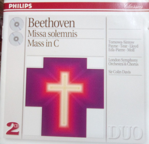 2 Cd's Beethoven  Missa Solemnis - Mass Un C