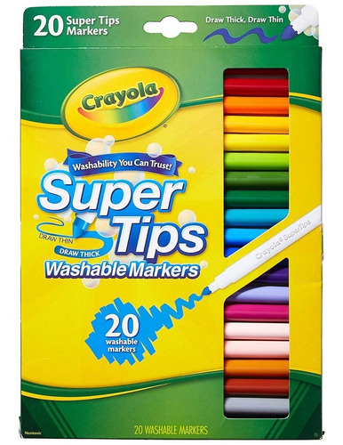 Marcadores Crayola 20 Unidades Super Tips 