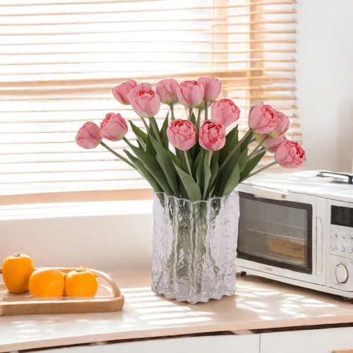 Artificial Flowers, 2 Bouquets/ 12pcs Artificial Tulips